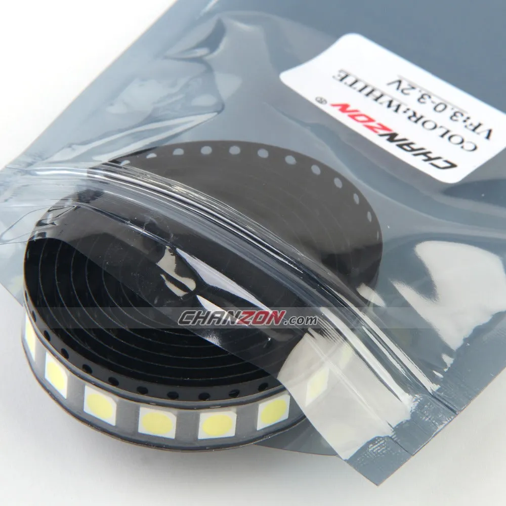 100pcs SMD PLCC LED 5050 White Ultra Bright 15-18LM 60mA 3V Surface Mount SMT Chip LED SMD5050 Light Emitting Diode Lamp LED5050