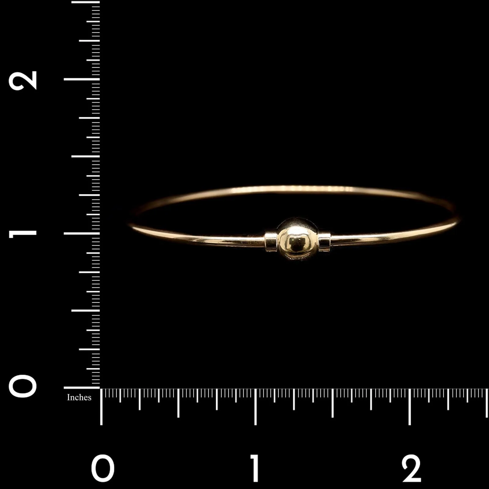 14K Yellow Gold Estate Cape Cod Style Single Ball Bracelet