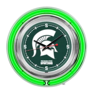 15" Michigan State Spartans Neon Wall Clock