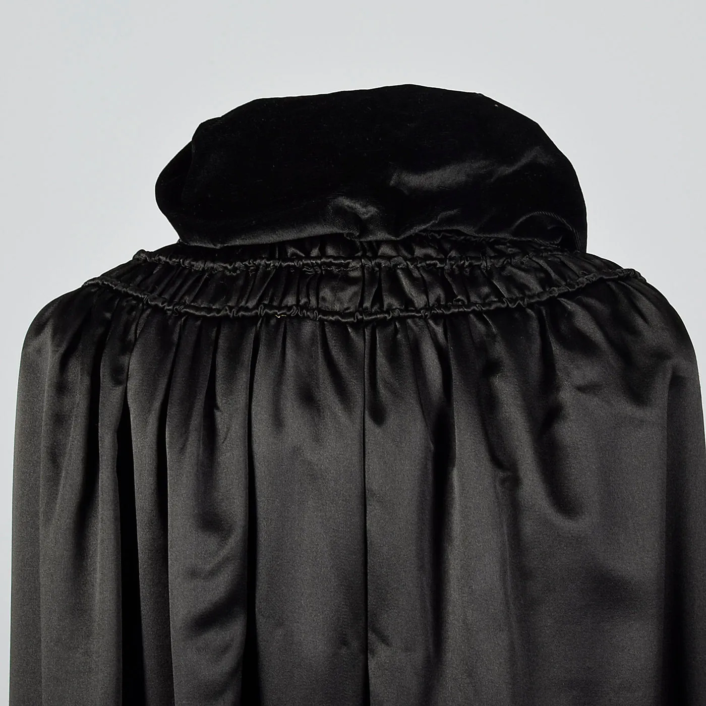1930s Black Cape with Velvet Trim