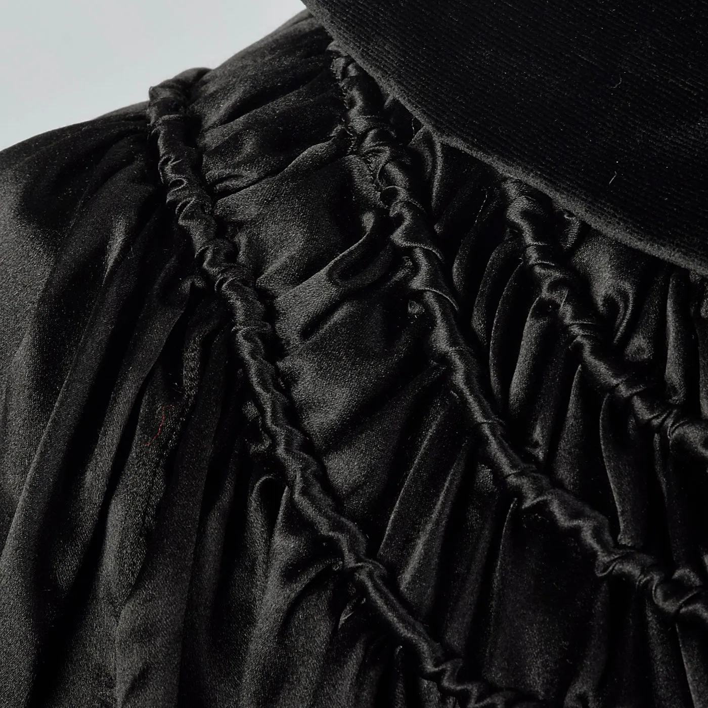 1930s Black Cape with Velvet Trim