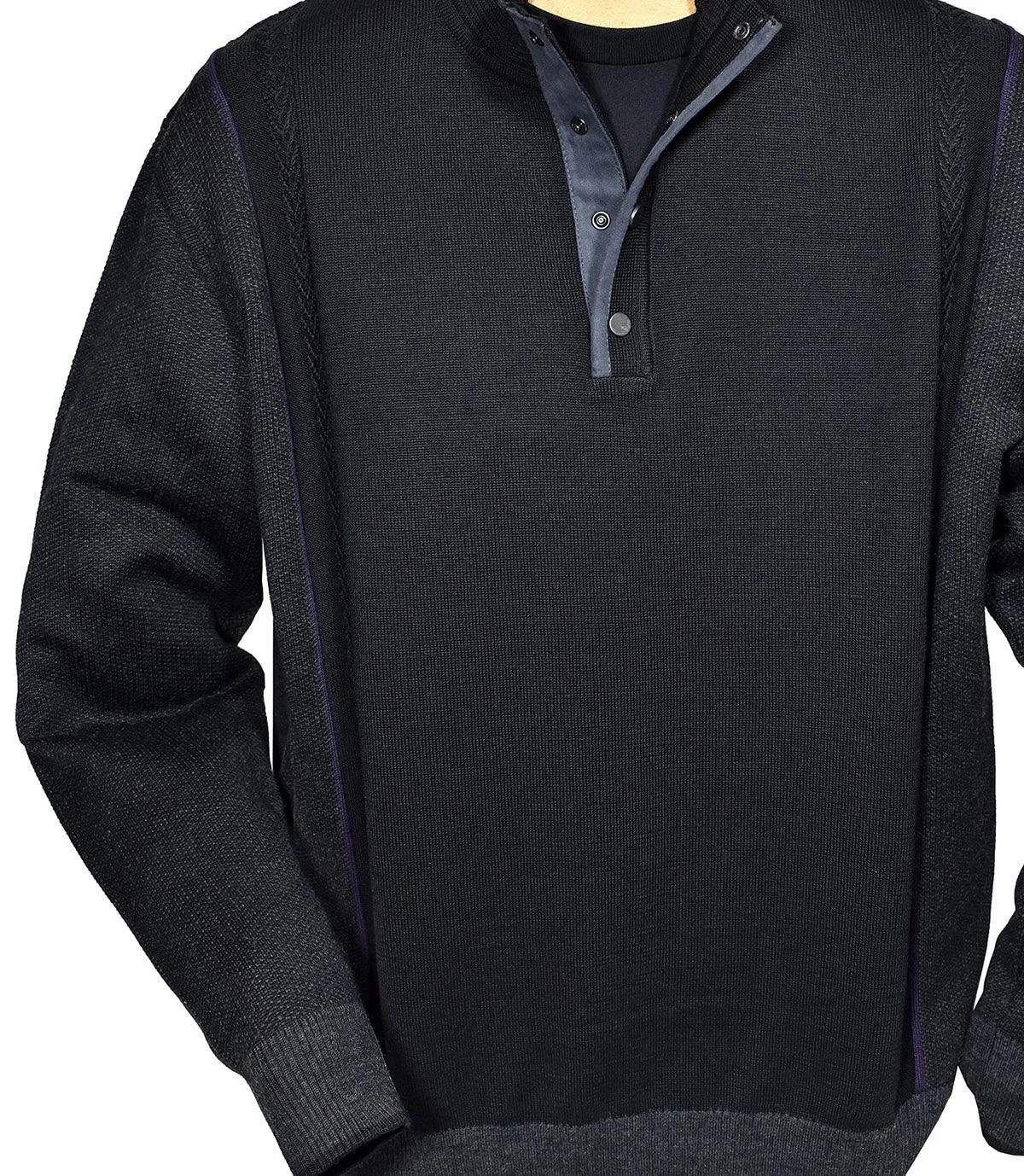 755 Brady Button Mock Sweater