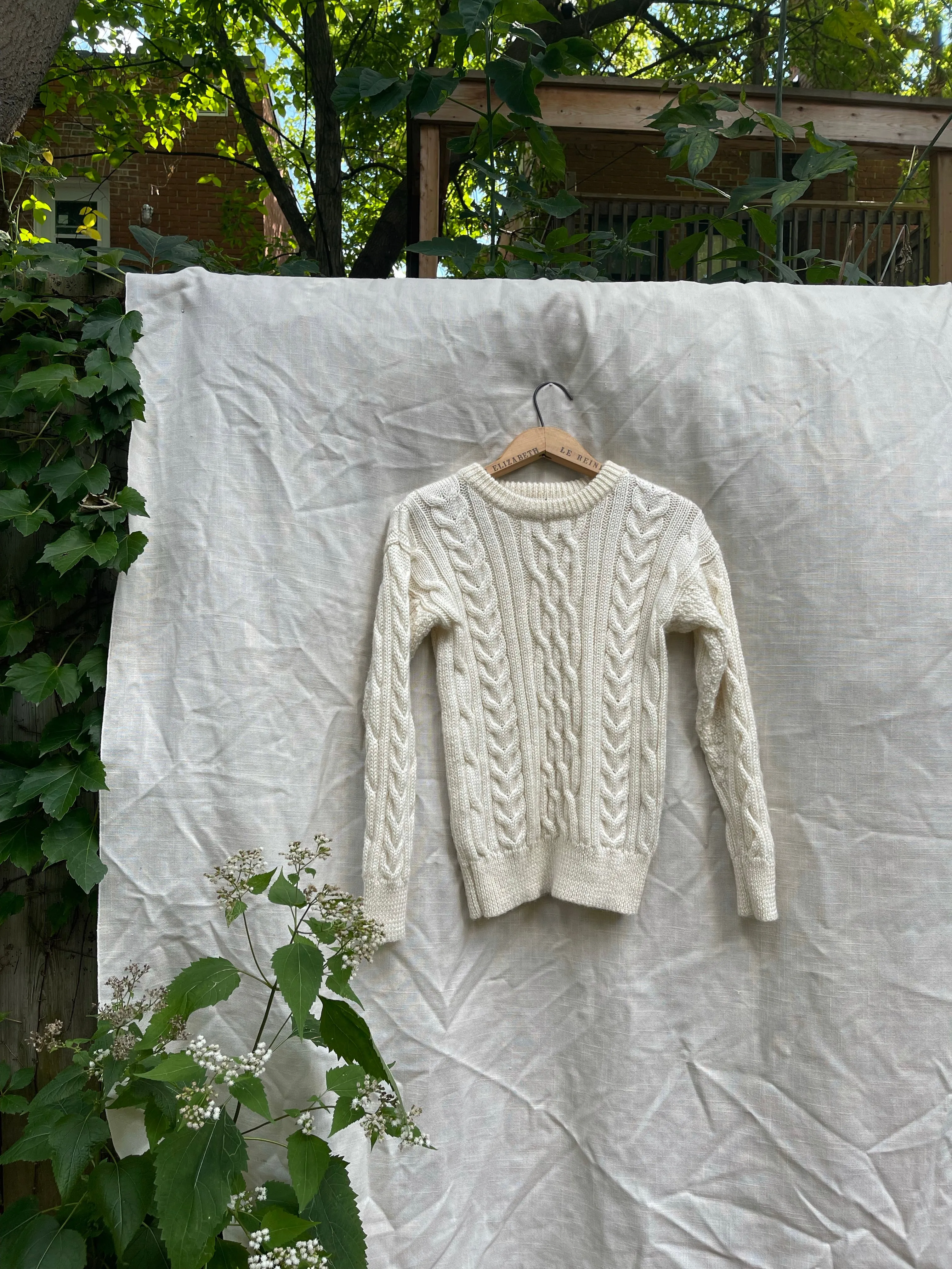 90s WoolOvers Fisherman Sweater - XS/S