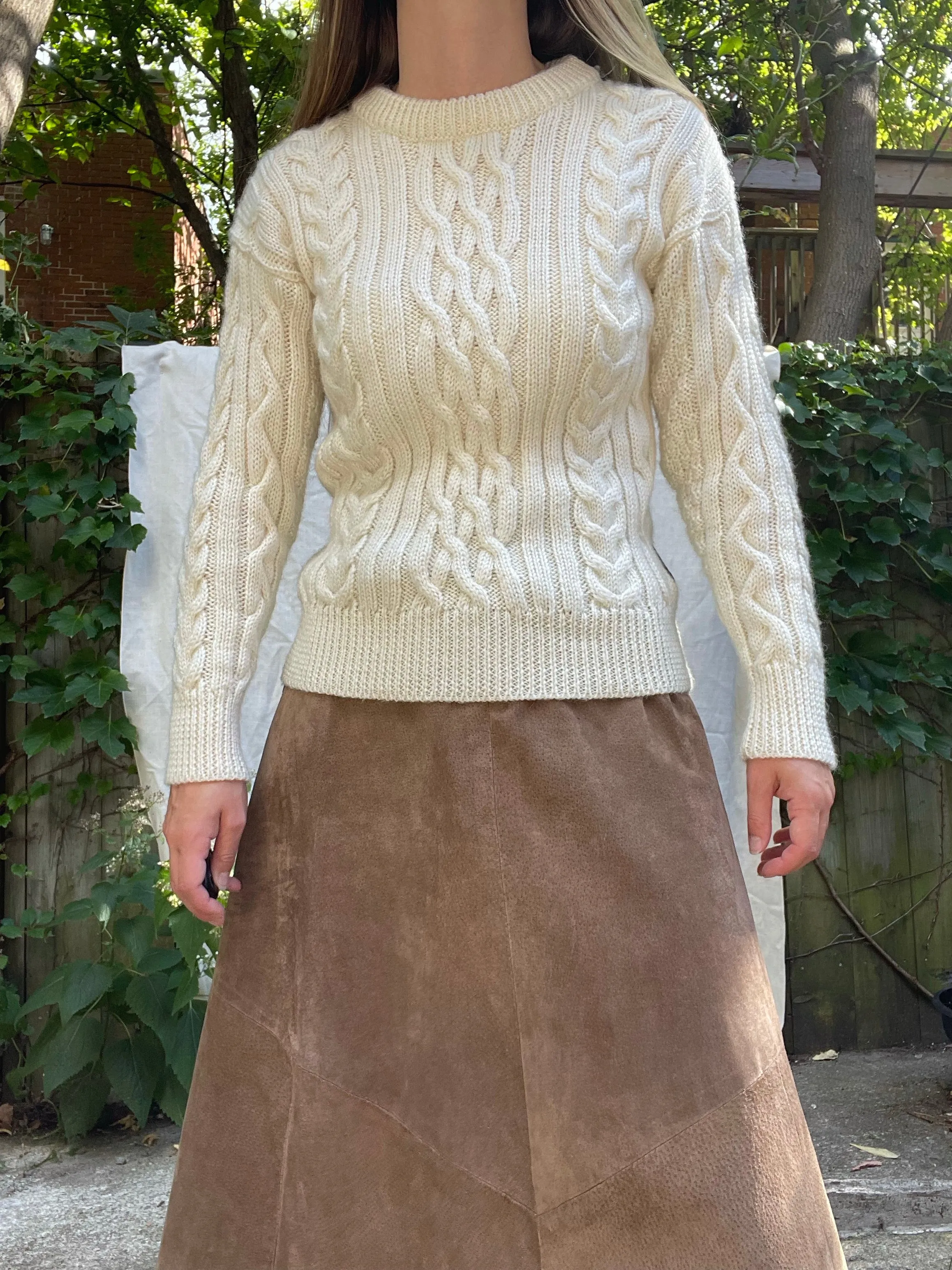 90s WoolOvers Fisherman Sweater - XS/S