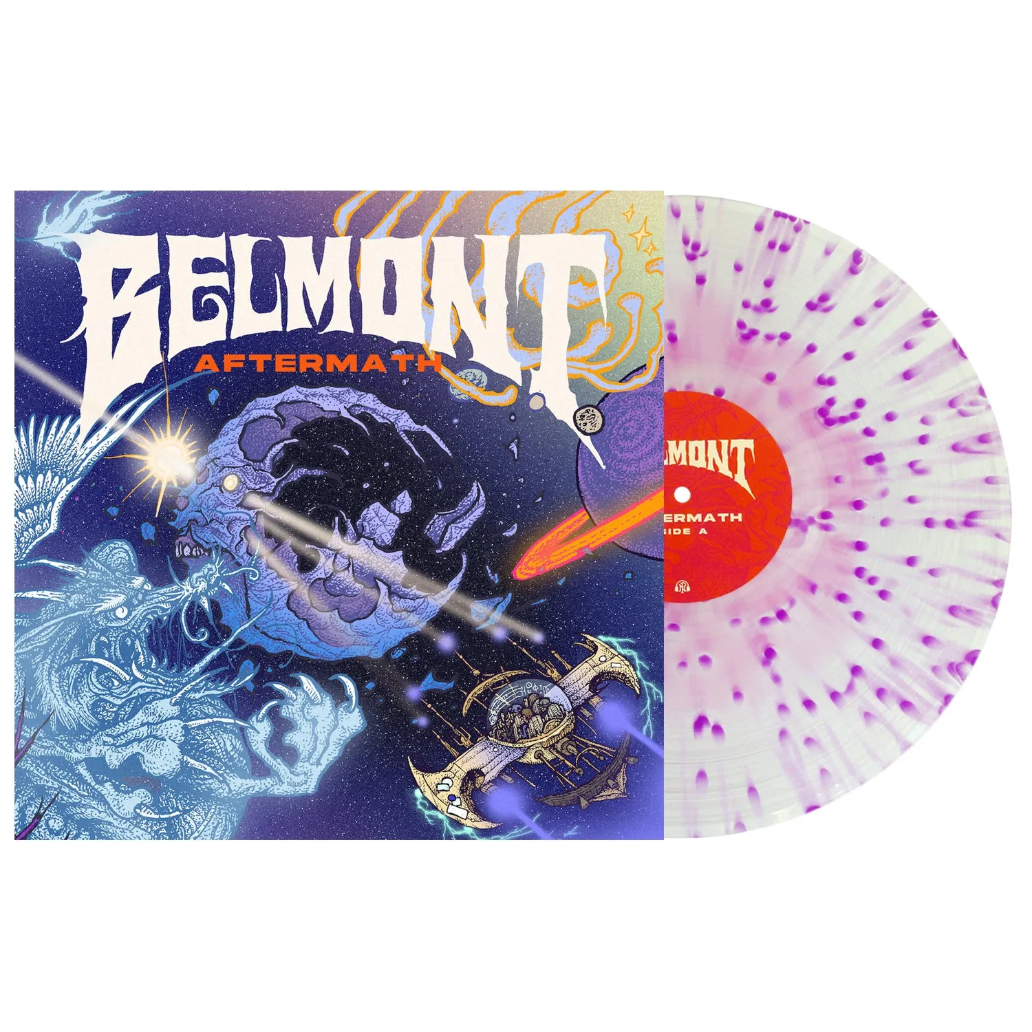 Aftermath - Violet In Clear W/ Neon Violet Splatter LP