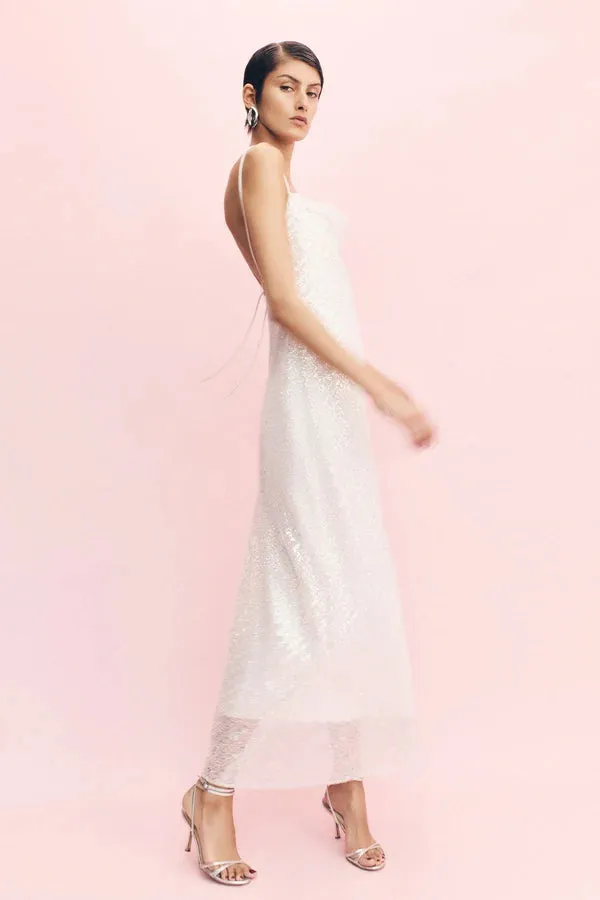 Alaya Cowl Maxi Dress - Ivory