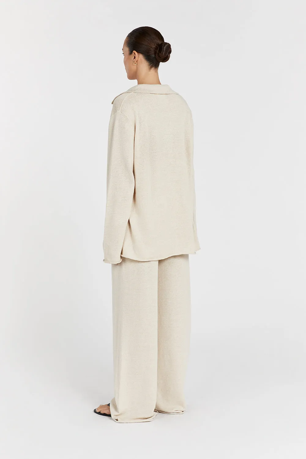 ALDER NATURAL LONG SLEEVE KNIT TOP