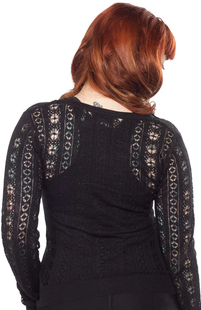 ALTERNATIVE ULSTER OPEN KNIT CARDIGAN