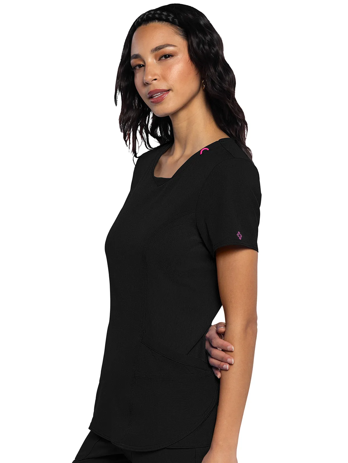 Amp - Women's Stylized V-Neck Top