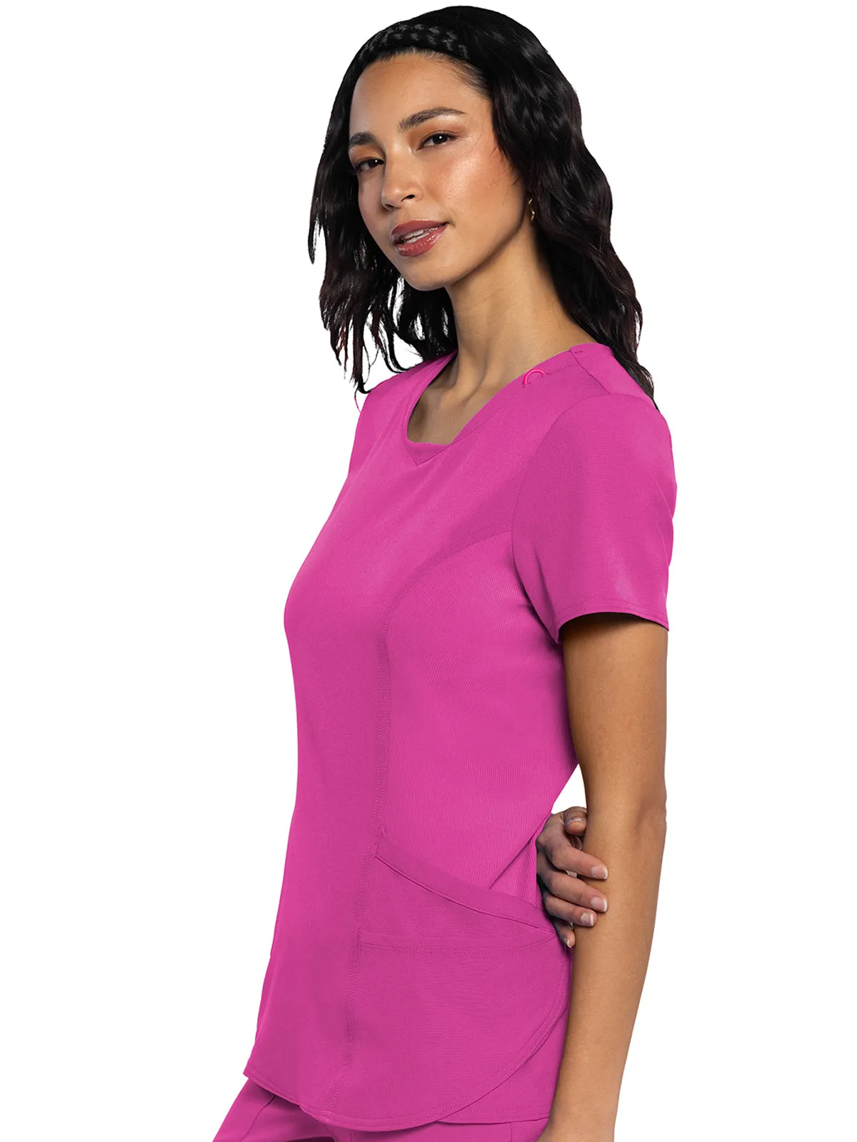 Amp - Women's Stylized V-Neck Top