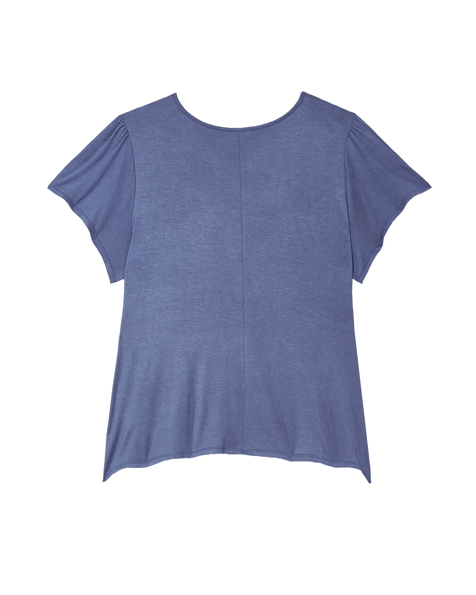 Anaya Short Flutter Sleeve Surplice Top | Light Blue