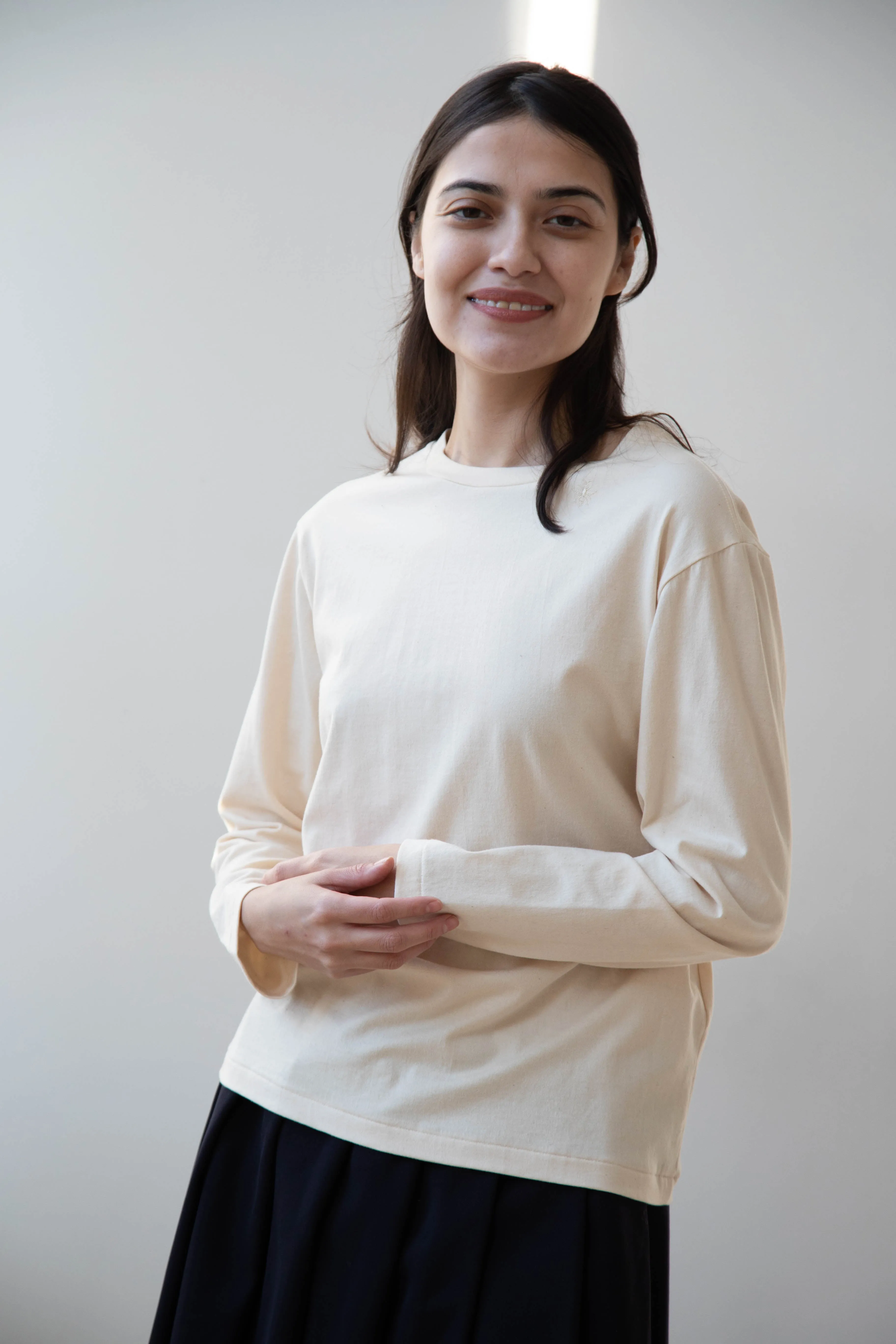 Antipast | Organic Cotton Longsleeve T-shirt in Ivory