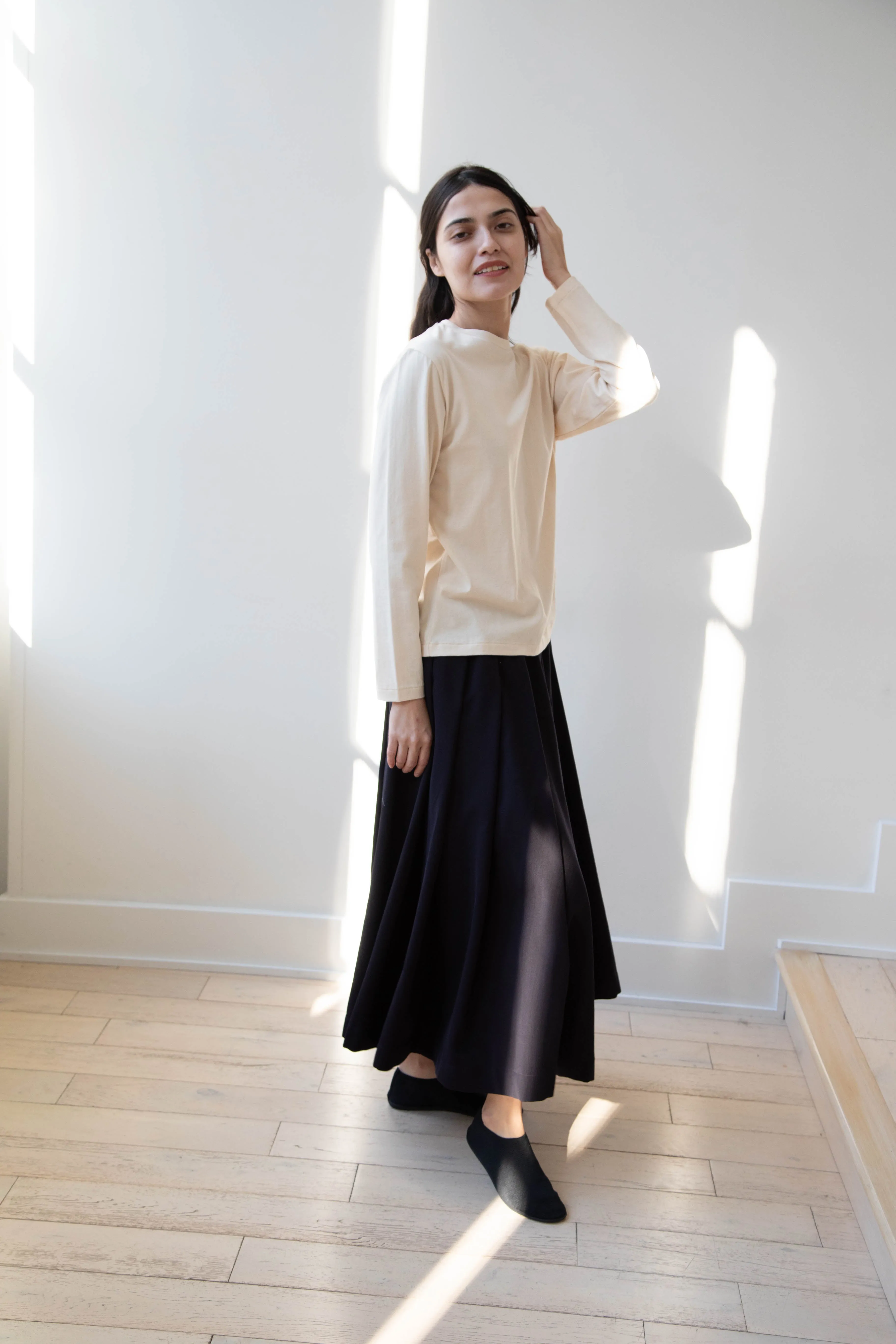 Antipast | Organic Cotton Longsleeve T-shirt in Ivory