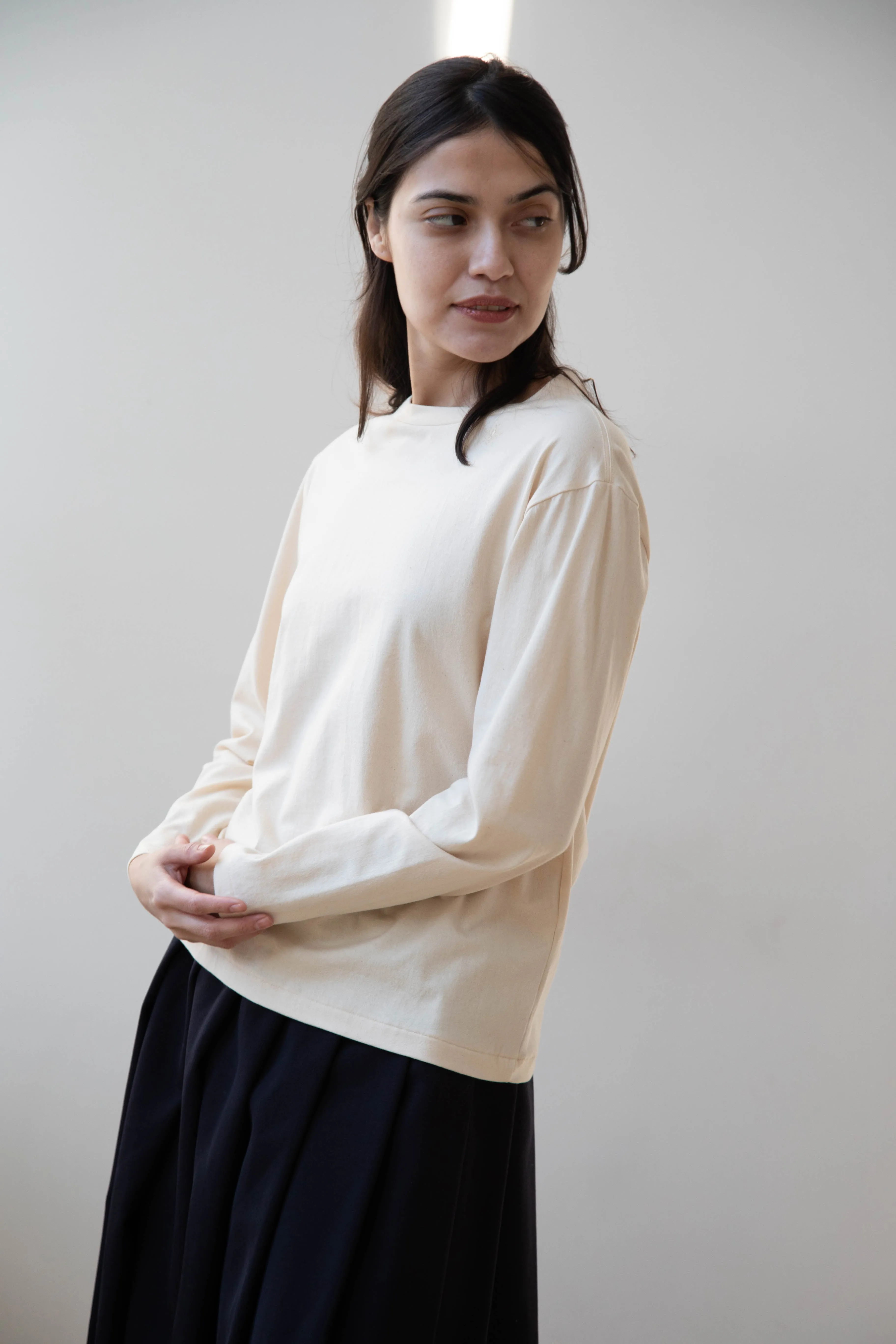Antipast | Organic Cotton Longsleeve T-shirt in Ivory