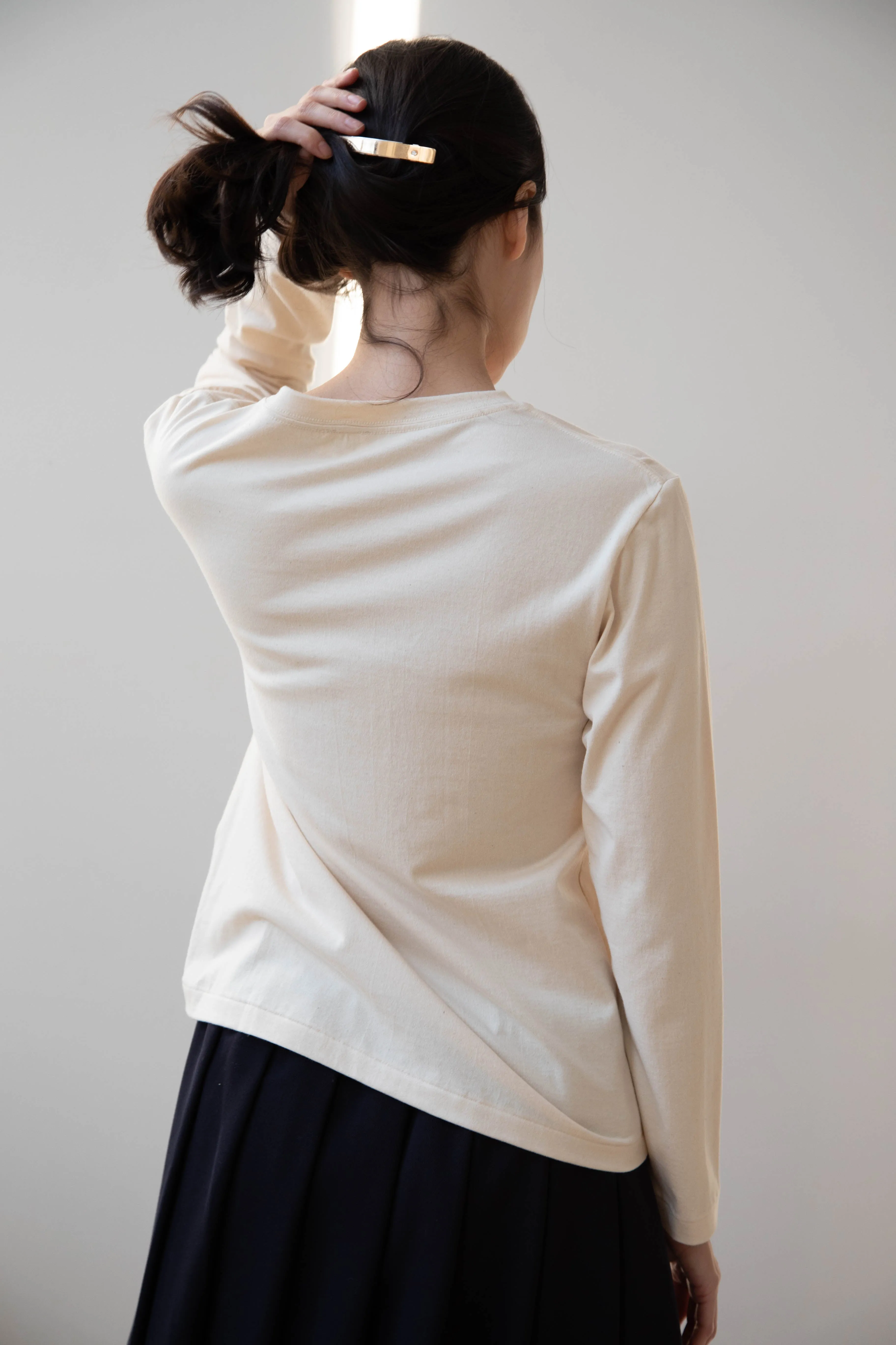 Antipast | Organic Cotton Longsleeve T-shirt in Ivory