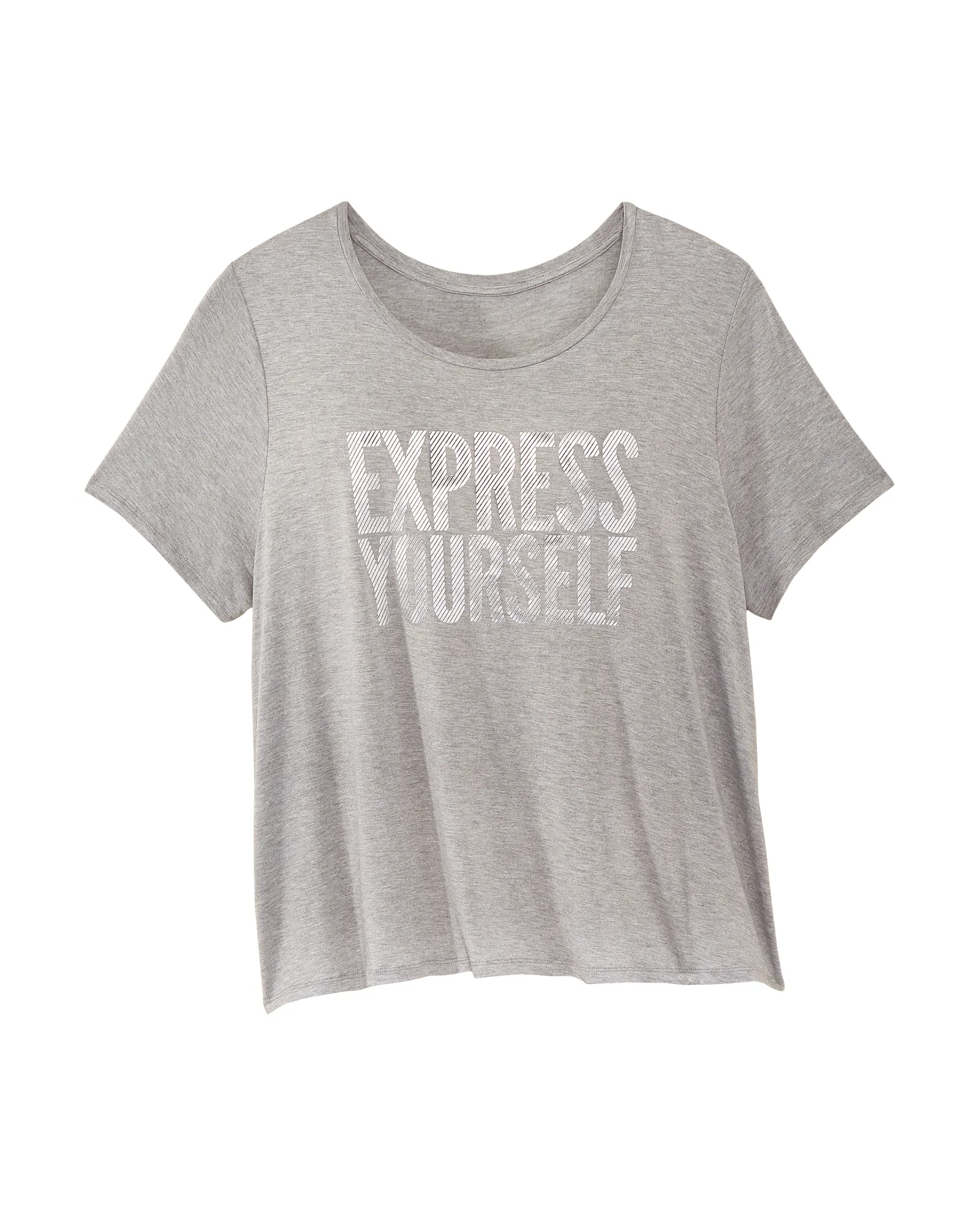 Ashley Fitted Graphic Tee | Light Grey