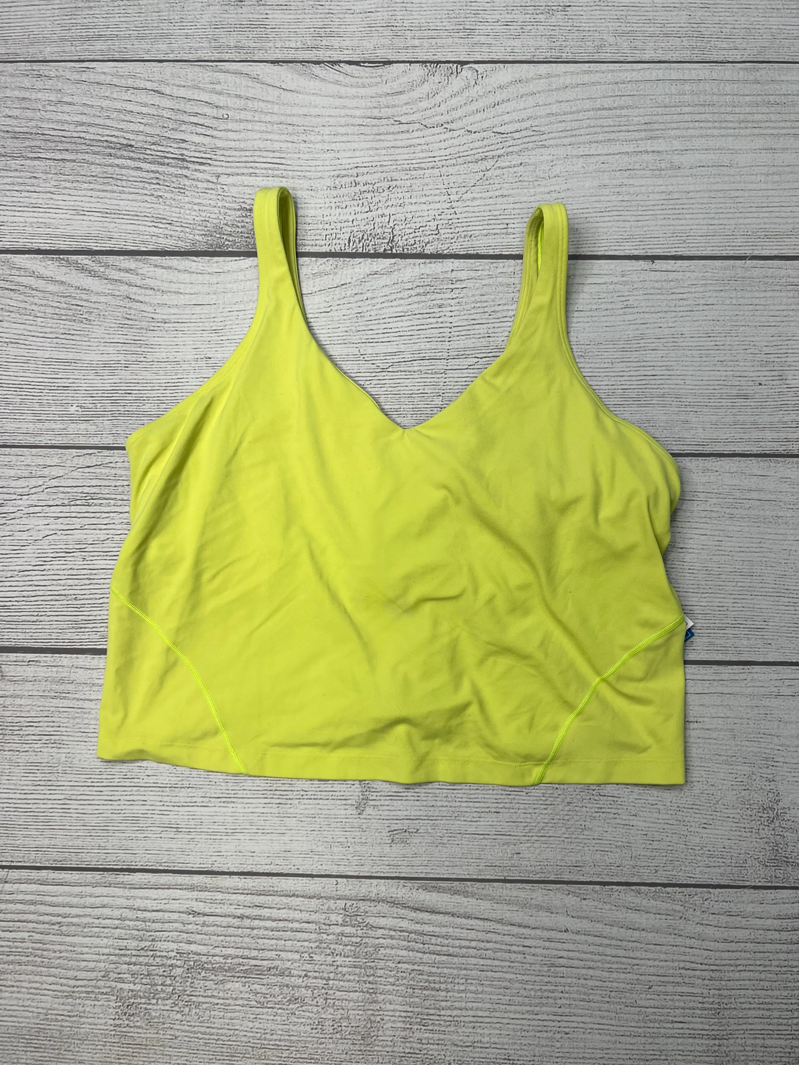 Athletic Tank Top By Lululemon In Neon, Size: 16
