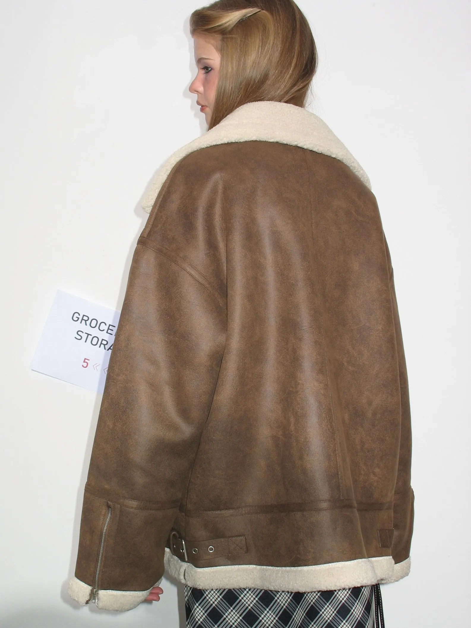 Aviator Brown Sherpa Jacket
