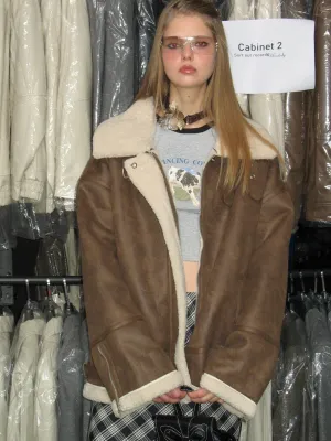 Aviator Brown Sherpa Jacket