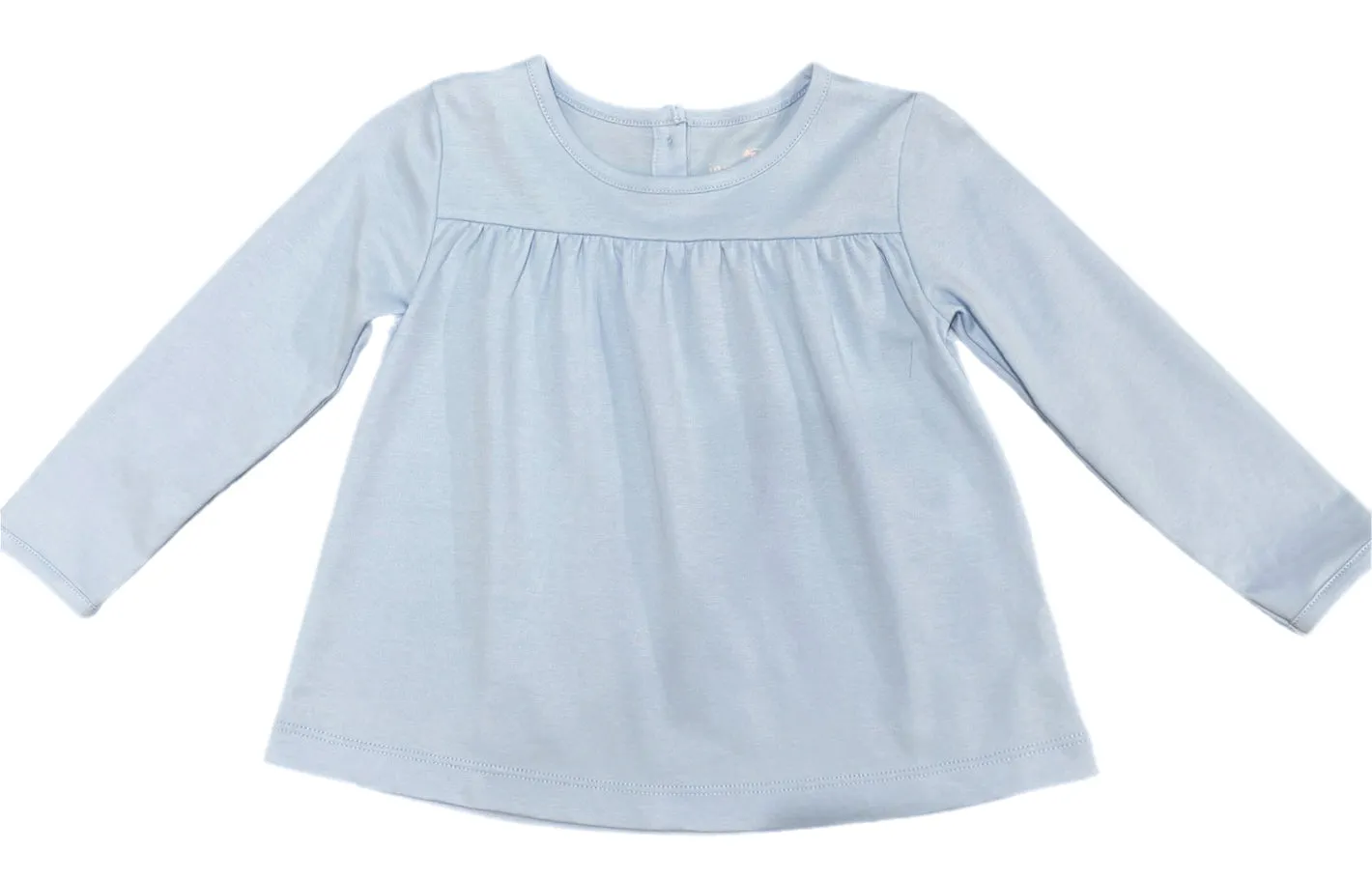 Basics Isla Knit Top-Pima, Light Blue
