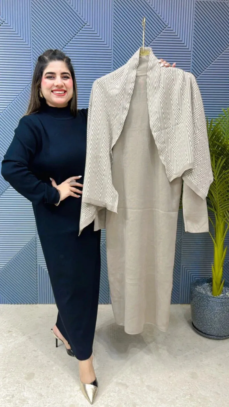 Beautiful Premium Cape Dress - Heavy Quality Stretchable Imported Fabric GGR835