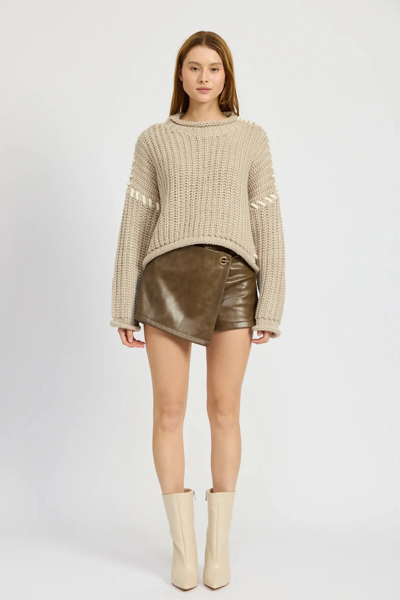 Beige Gray Ella Knit