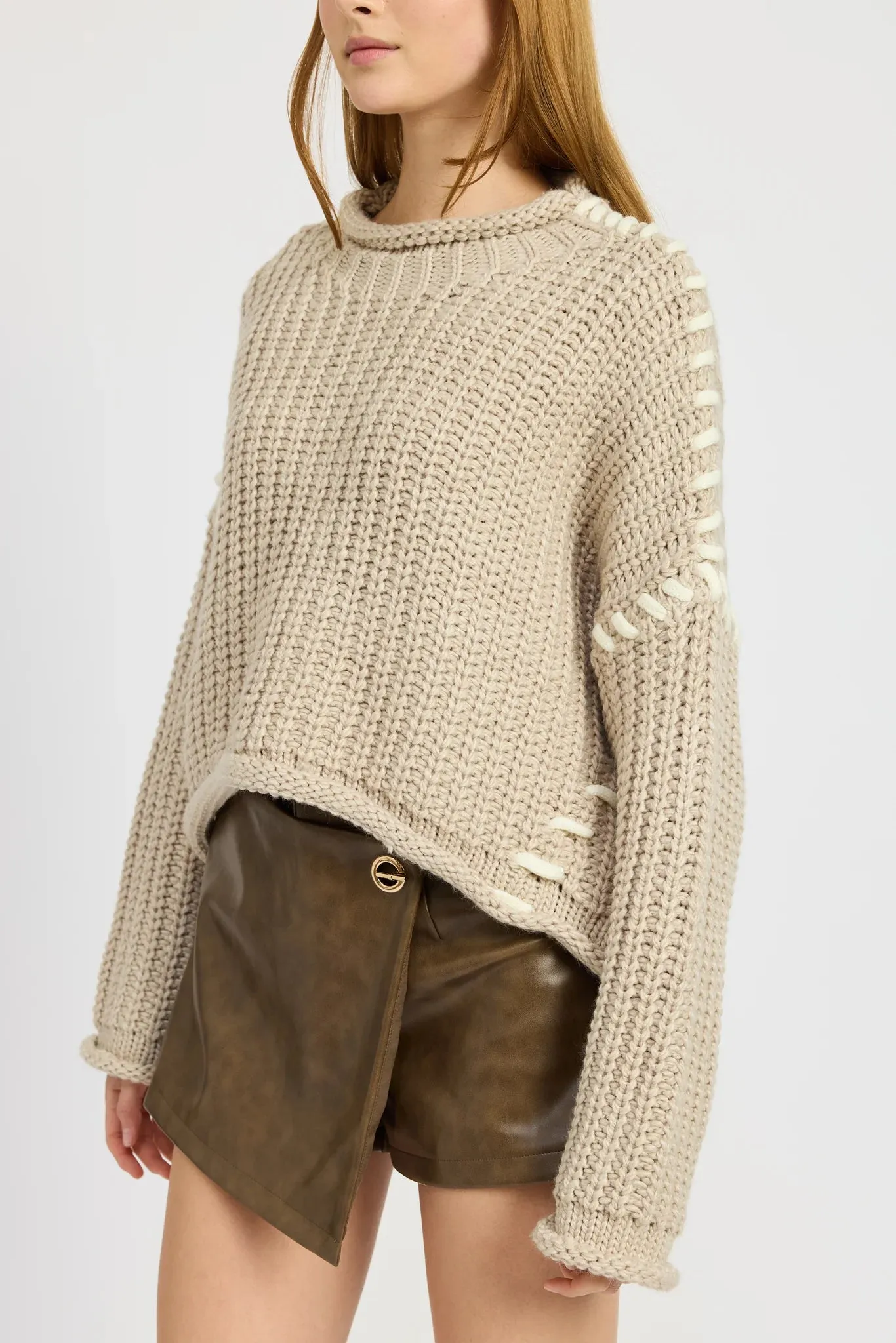 Beige Gray Ella Knit