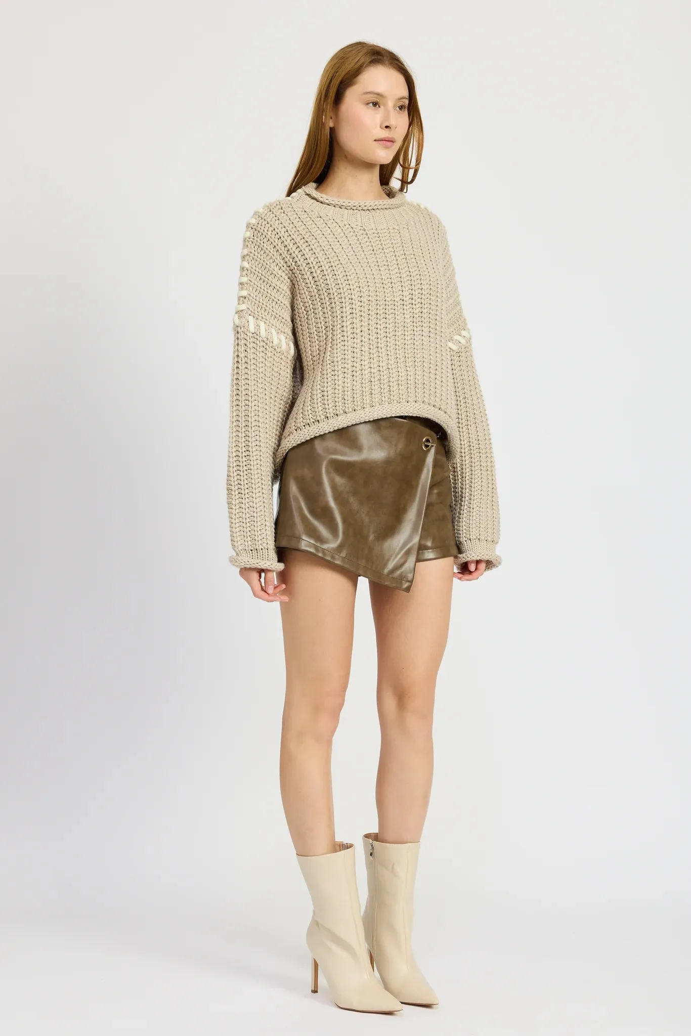Beige Gray Ella Knit