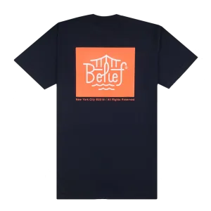 Belief NYC Box Logo S/S Tee Navy