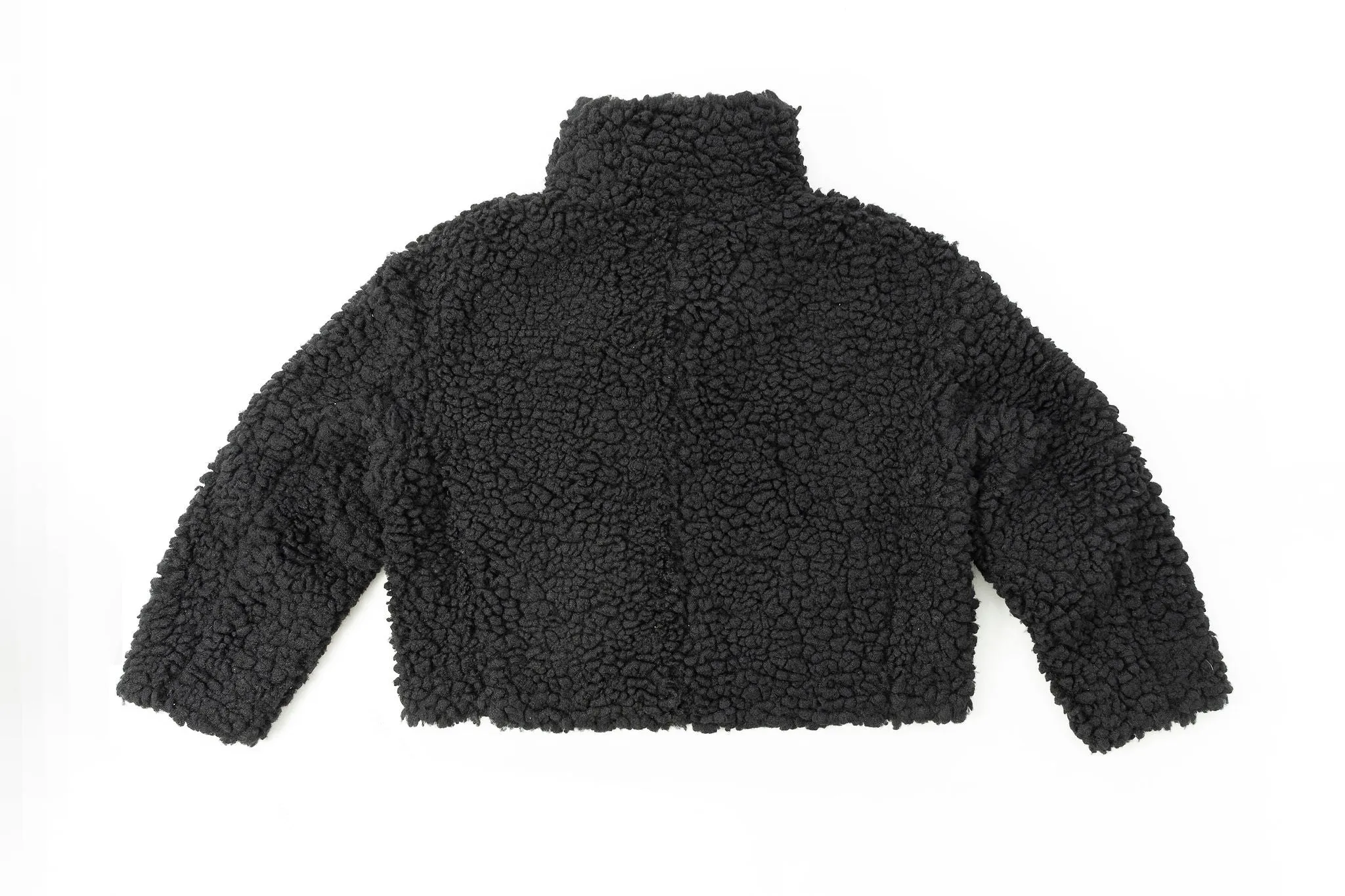Black 'Sherpa' Oversized Jacket