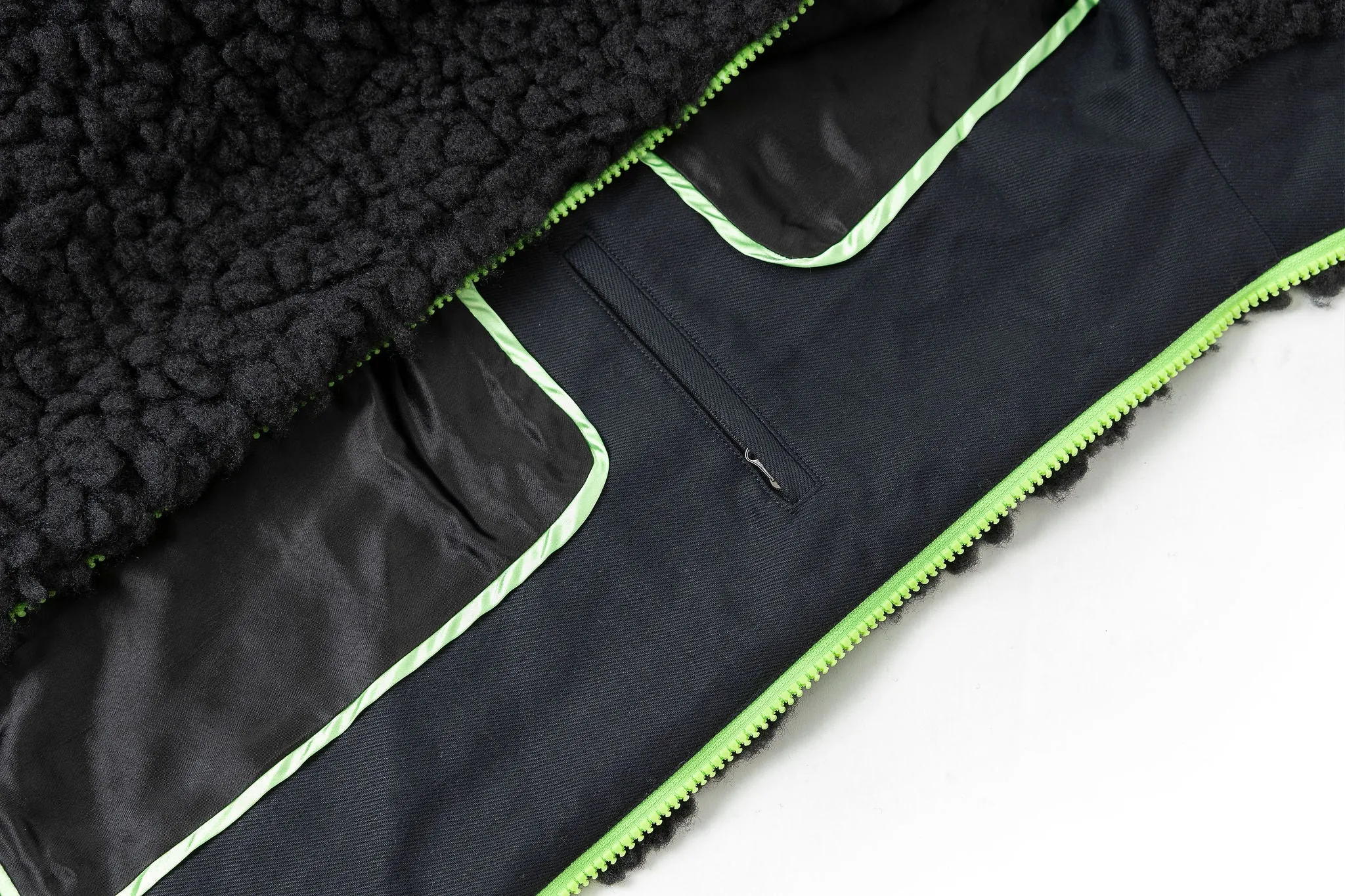 Black 'Sherpa' Oversized Jacket