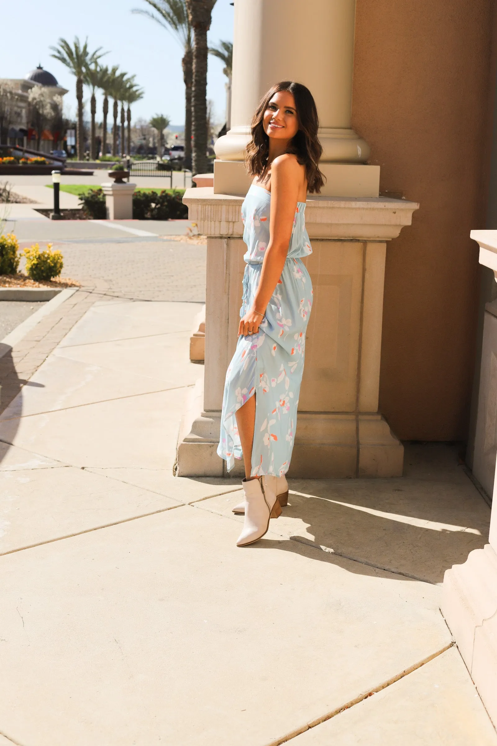 Blue Floral Maxi