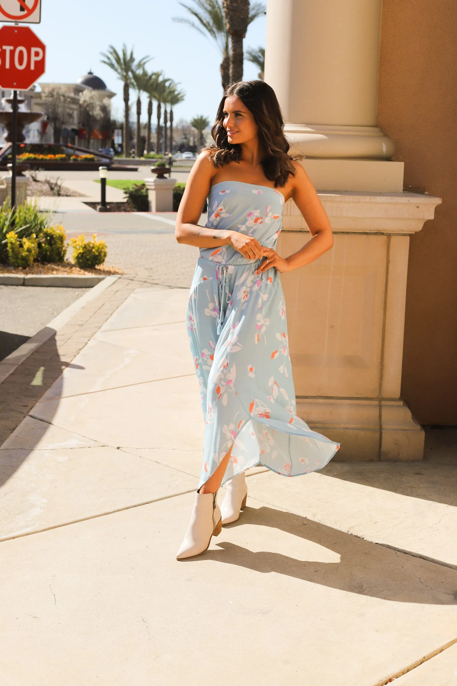 Blue Floral Maxi