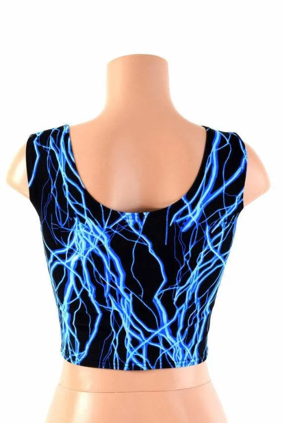 Blue Lightning Crop Tank
