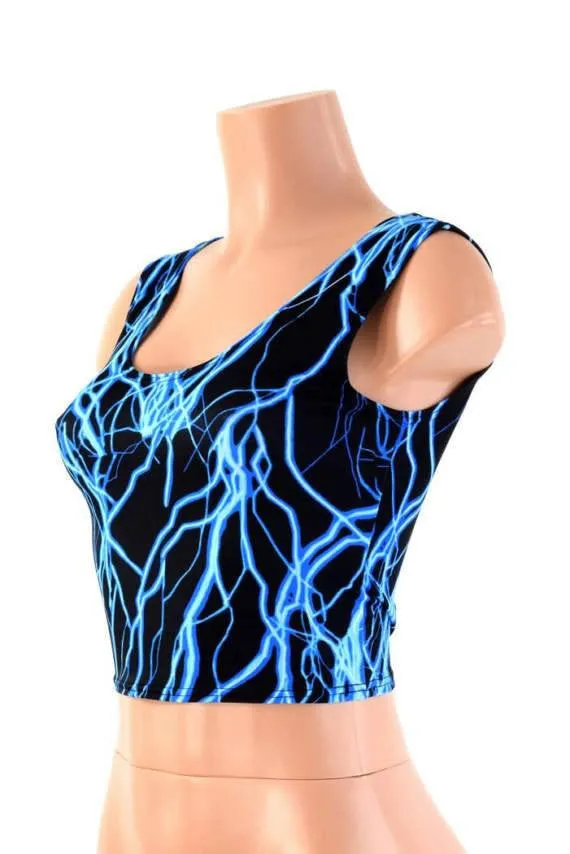 Blue Lightning Crop Tank