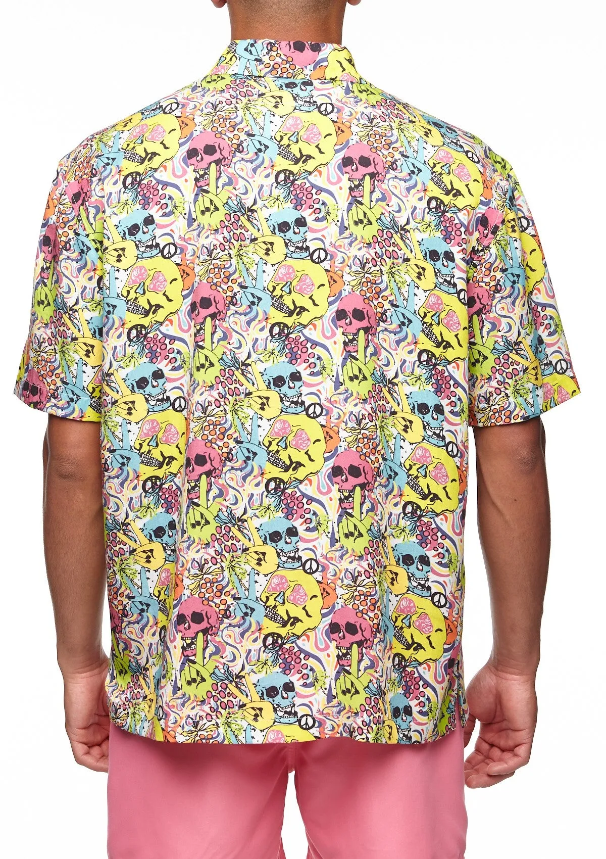 Boardies Skull Grillz Open Collar Shirt