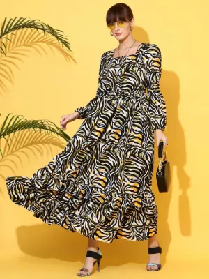 Bold Blossom Fit and Flare Dress