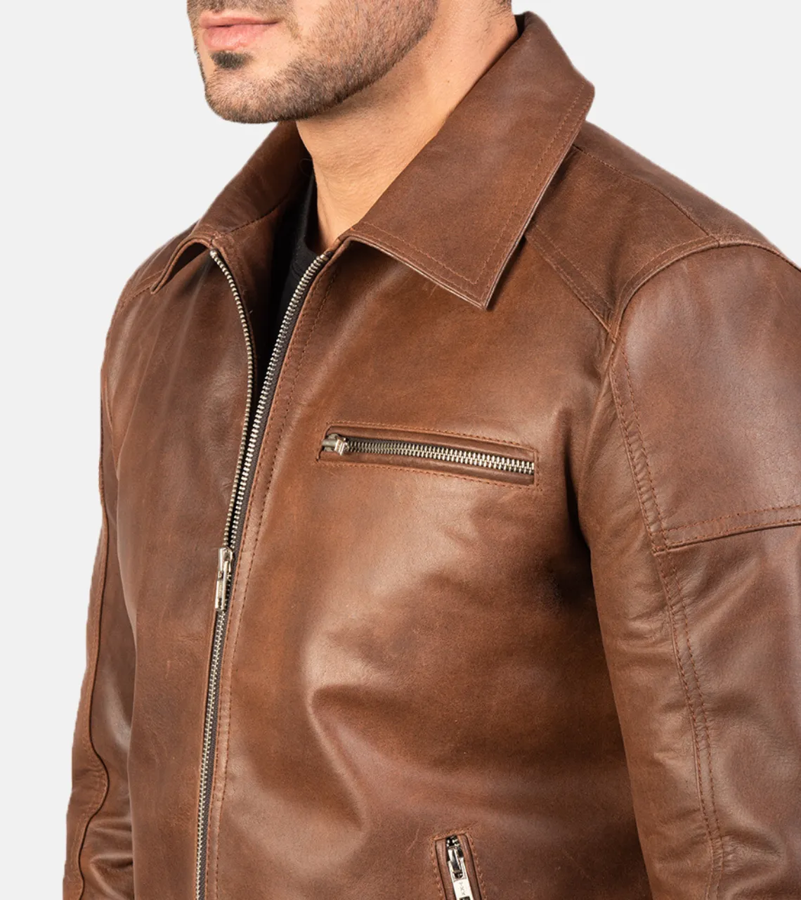 Bristol Men's Biker Leather Jacket