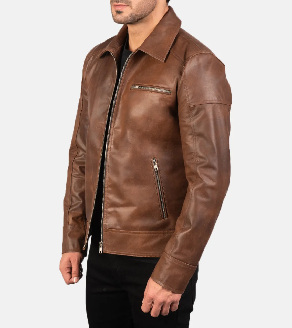 Bristol Men's Biker Leather Jacket