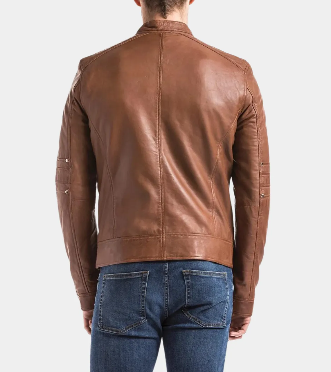 Brownstone Men's Brown Biker Leather Jacket