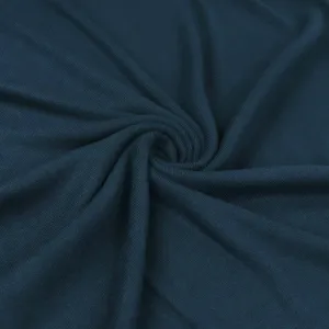 Brushed Ribbed Jersey Knit - Navy