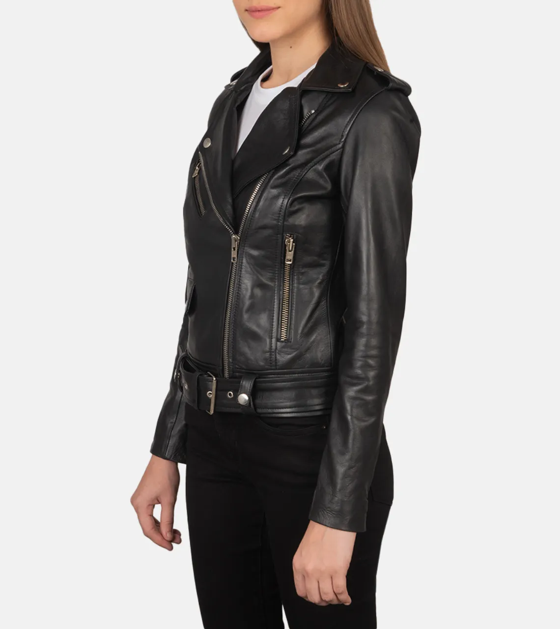 Campbell Women's Biker Leather Jacket