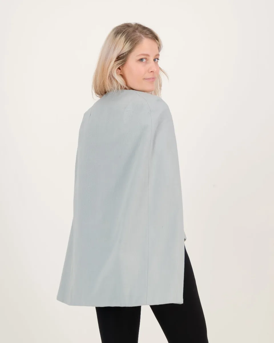 carmen cape - duck egg