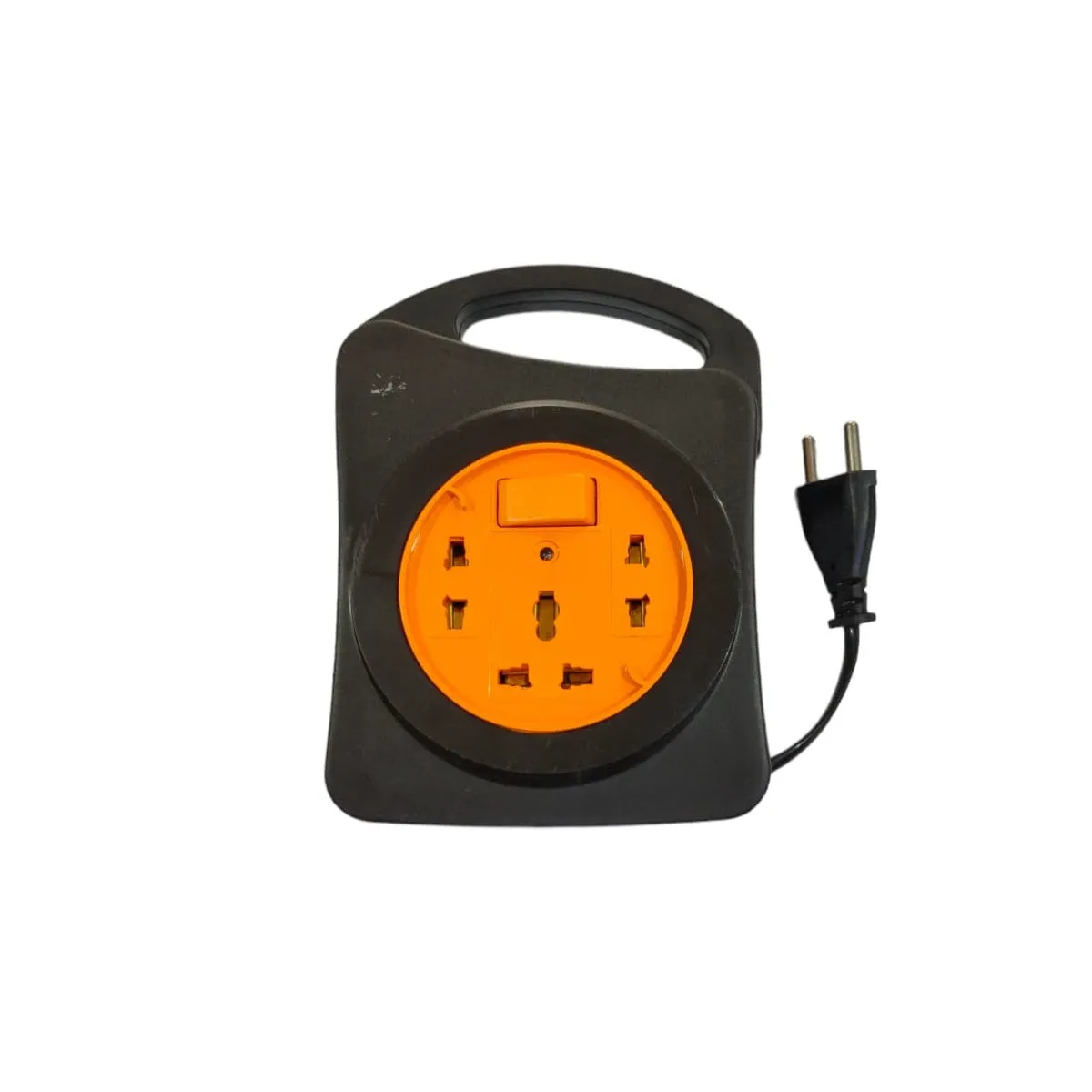 Carry Handle shape 3 output Extension Box with 2 Pin Flex Wire 3 Mtr. with Indicator & Switch