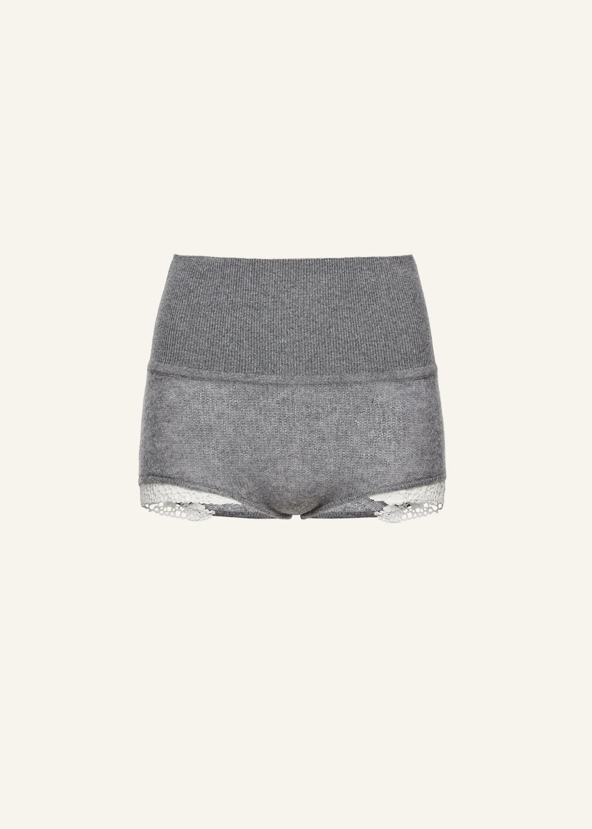 Cashmere knit shorts in grey