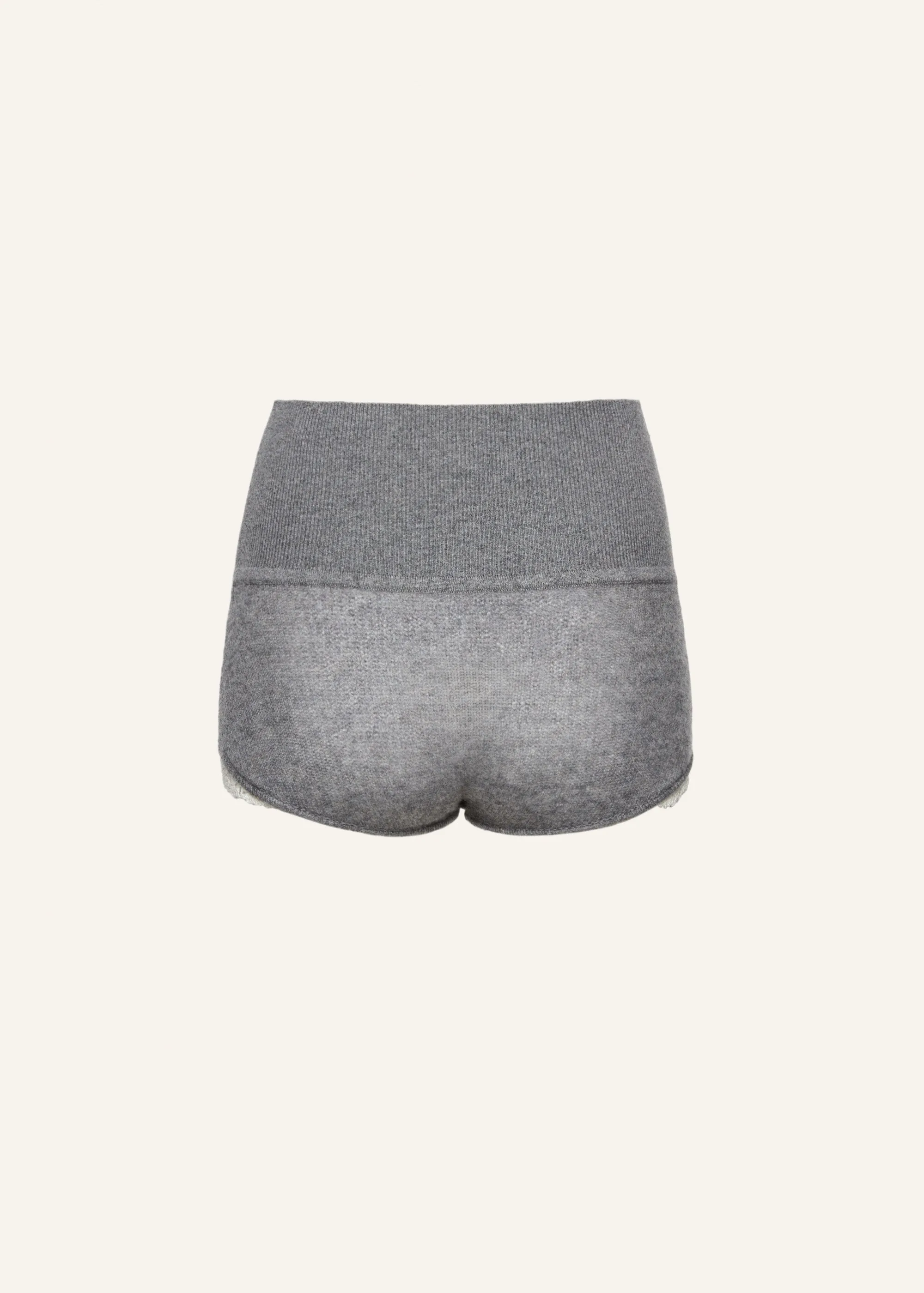 Cashmere knit shorts in grey