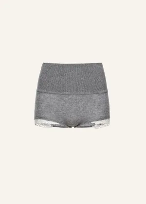 Cashmere knit shorts in grey