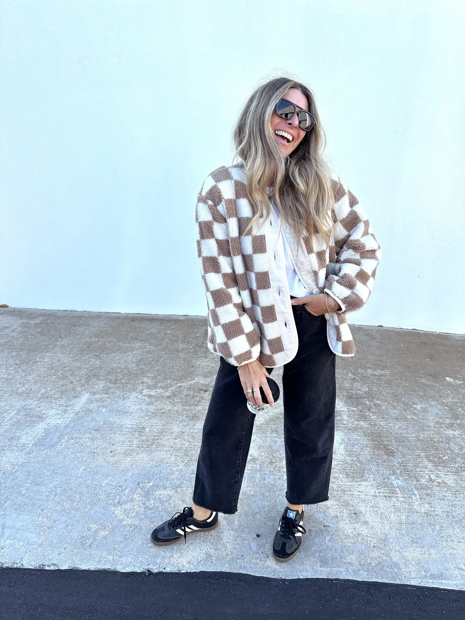 Checkered Sherpa Jacket