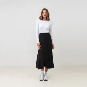 Classic Knit Long Sleeve Top (White)