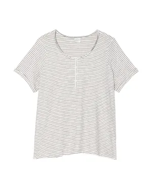 Clementine Tee | White / Light Grey